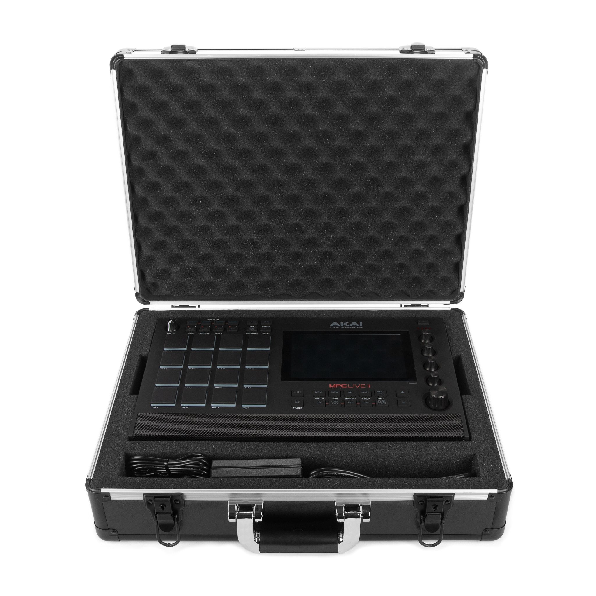 Akai MPC Live 2 Hard Case - open with synth
