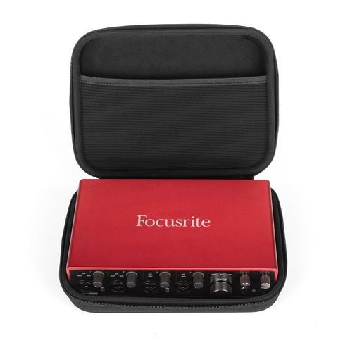 Focusrite Scarlett 8i8 Travel Case - Case open with interface