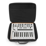 Korg Monologue Travel Case - Case open with synth